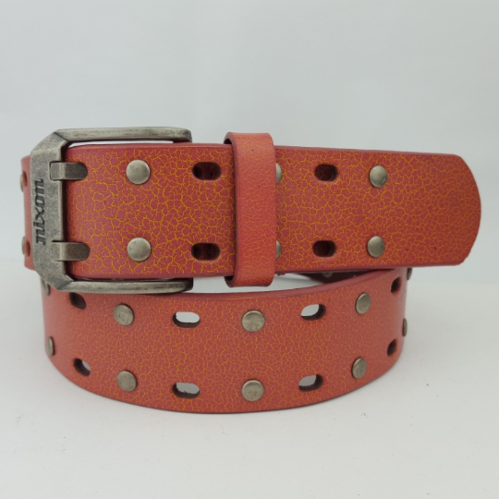 Nixon Pink studded  Leather Jean Belt